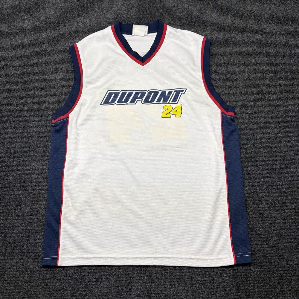 Vintage Winners Circle Jeff Gordon 24 DuPont NASCAR Basketball Jersey Mens M